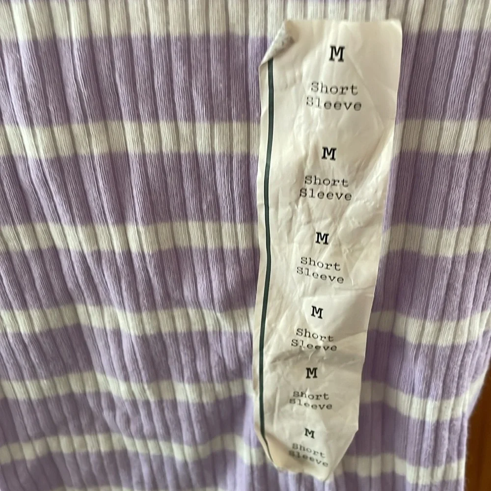 Striped Purple Tee 💜🤍 - Picture 7 of 13